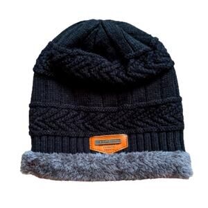 All-Match Faux Fur Lined Knit Cap